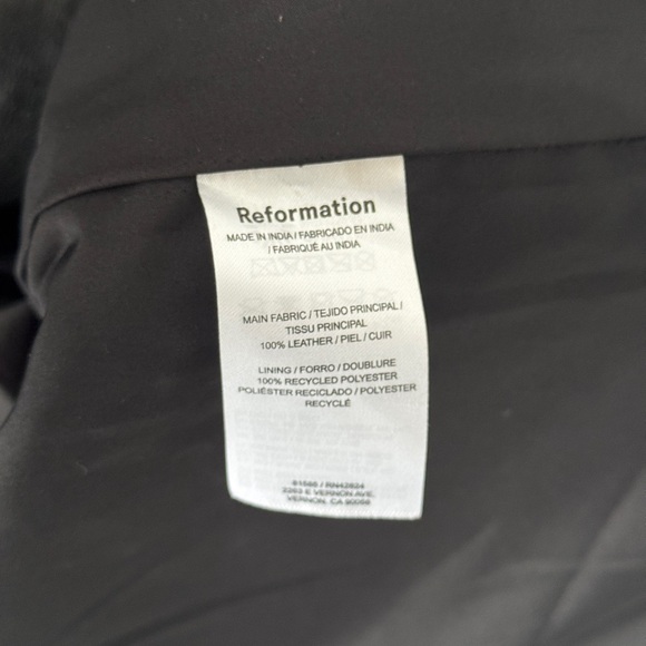 REFORMATION Veda Ashland Leather Black Trench XS - Picture 7 of 8